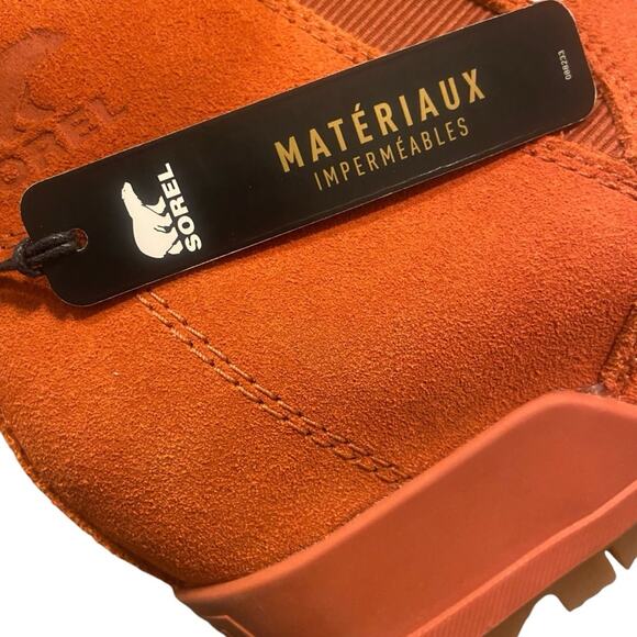 SOREL Evie Waterproof Suede Pull-On Bootie, Women’s Size 6, Warp Red, NWT no box - Picture 8 of 9